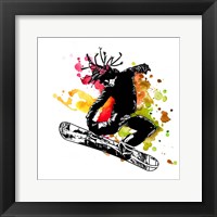 Snowboarder Watercolor Splash Part I Fine Art Print