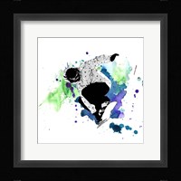 Snowboarder Watercolor Splash Part II Framed Print