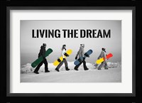 Living The Dream - Pop Of Color Snowboards Framed Print
