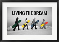 Living The Dream - Pop Of Color Snowboards Fine Art Print
