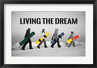 Living The Dream - Pop Of Color Snowboards Framed Print