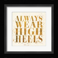 Shoe Fetish Quotes II Light Framed Print