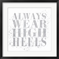 Shoe Fetish Quotes II Light Silver Fine Art Print