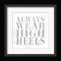 Shoe Fetish Quotes II Light Silver Fine Art Print
