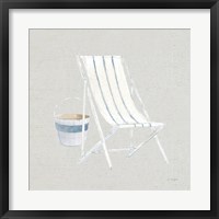 Serene Seaside III Tan Framed Print