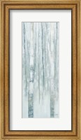 Birches in Winter Blue Gray Panel I Fine Art Print