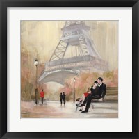 Romantic Paris I Red Jacket Framed Print