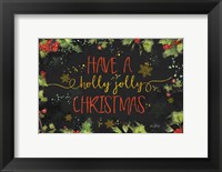 Christmas Sentiments I Black Fine Art Print