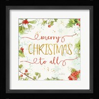 Christmas Sentiments IV Framed Print