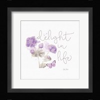 Sunny Day VI Purple Framed Print