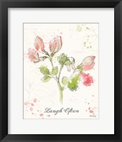 Floral Splash II Laugh Often Framed Print
