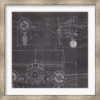 Plane Blueprint III No Words Post Fine Art Print