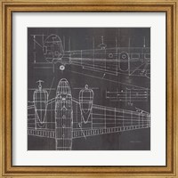 Plane Blueprint II No Words Post Fine Art Print