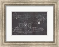 Plane Blueprint I No Words Post Fine Art Print