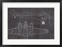 Plane Blueprint I No Words Post Fine Art Print