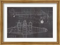 Plane Blueprint I No Words Post Fine Art Print