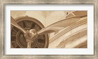 Travel by Air I Sepia No Words Post Fine Art Print