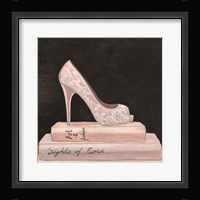 City Style Square III on Black no Words Framed Print