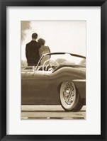 A Ride in Paris I Sepia Framed Print