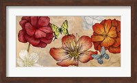 Flowers and Butterflies (Neutral) Fine Art Print