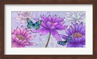 Nympheas and Butterflies Fine Art Print