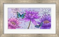 Nympheas and Butterflies Fine Art Print