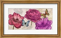 Roses and Butterflies (Neutral) Fine Art Print