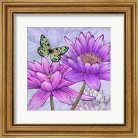 Nympheas and Butterflies (detail) Fine Art Print