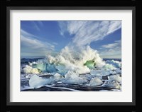 Waves breaking, Iceland Fine Art Print