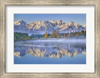 Allgaeu Alps and Hopfensee lake, Bavaria, Germany Fine Art Print