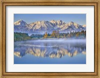 Allgaeu Alps and Hopfensee lake, Bavaria, Germany Fine Art Print