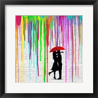 Romance in the Rain (detail) Fine Art Print