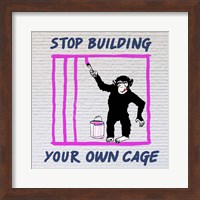 Chimp in Cage Fine Art Print