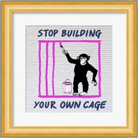 Chimp in Cage Fine Art Print