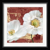 Washed Poppies (Red & Gold) I Framed Print