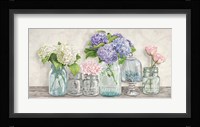 Flowers in Mason Jars Fine Art Print
