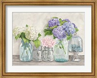 Flowers in Mason Jars (detail) Fine Art Print