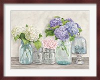 Flowers in Mason Jars (detail) Fine Art Print