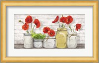 Poppies in Mason Jars Fine Art Print