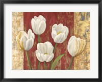 Tulips on Royal Red Fine Art Print