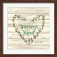 Love is Patient Heart Wreath Fine Art Print