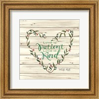 Love is Patient Heart Wreath Fine Art Print