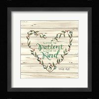 Love is Patient Heart Wreath Fine Art Print