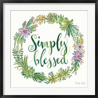 Simply Blessed Succulent Wreath Fine Art Print