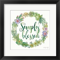 Simply Blessed Succulent Wreath Fine Art Print