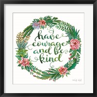 Have Courage Succulent Wreath Fine Art Print