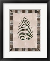 Areca Leaf Galvanized Framed Print