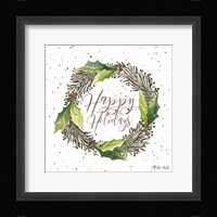 Happy Holidays Wreath Fine Art Print