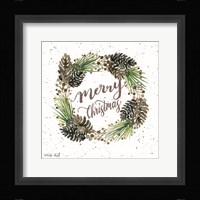 Merry Christmas Wreath Fine Art Print