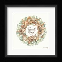 Beach Days Shell Wreath Fine Art Print
